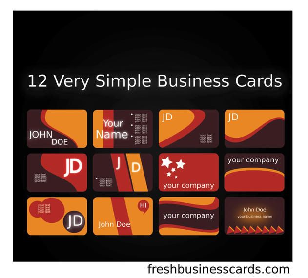 12 vector simple business cards 12 vector simple business cards