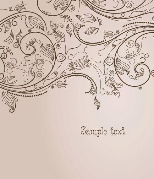 Floral swirls background Floral swirls background