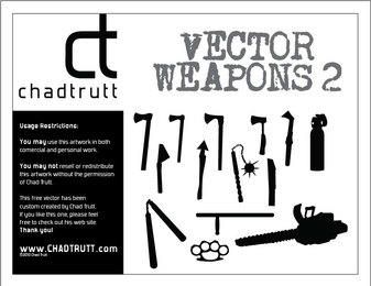 Vector siluetas de armas 2