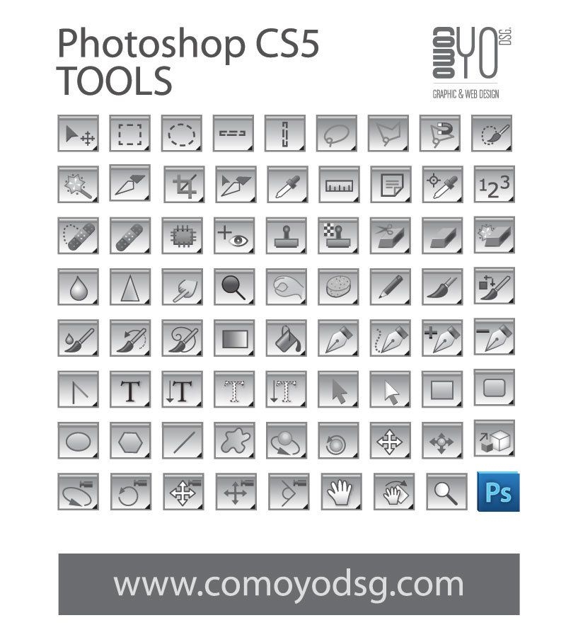 PS Tools Vector Icons