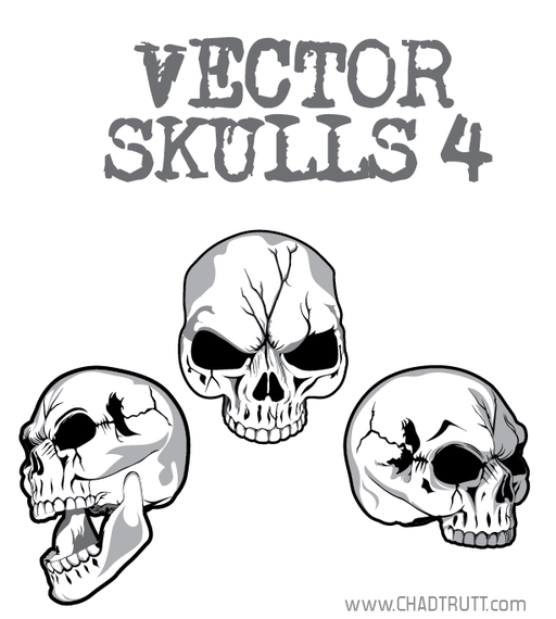 Vector de cráneos agrietados Vector de cráneos agrietados