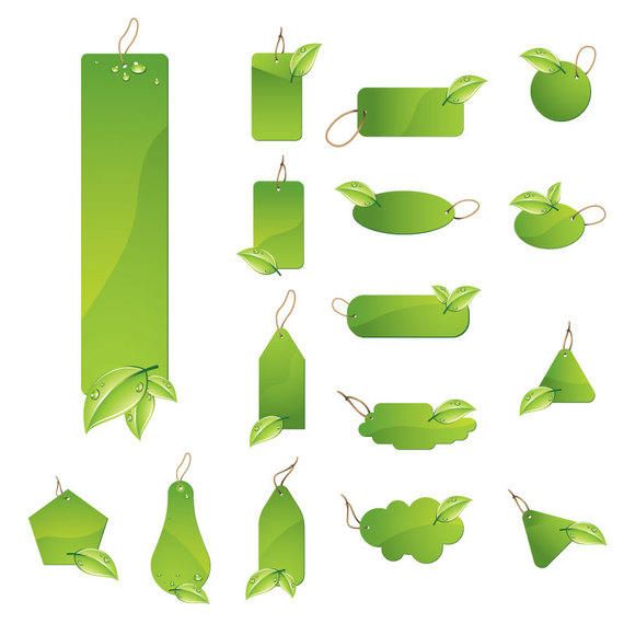 Free Vector Leaf Labels Free Vector Leaf Labels