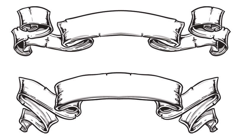 Line Design Art Psd : Vector ribbon graphic download
