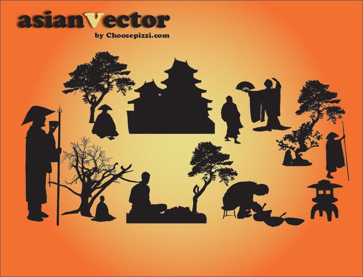 Oriental silhouette Vector Oriental silhouette Vector