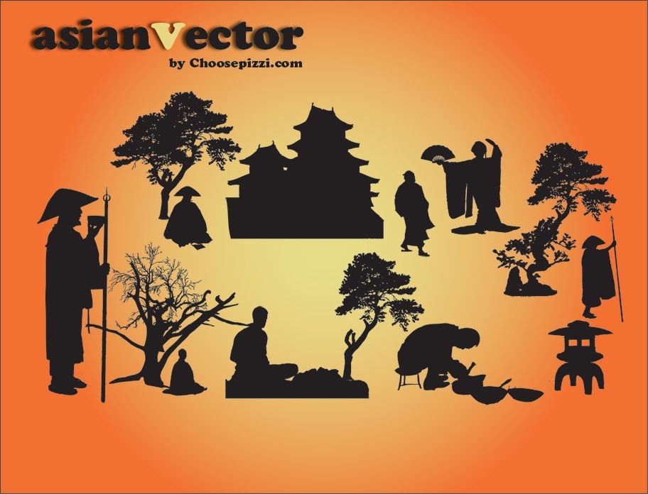 Oriental silhouette Vector