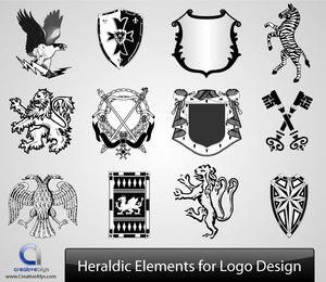 Vector heraldic elements Vector heraldic elements