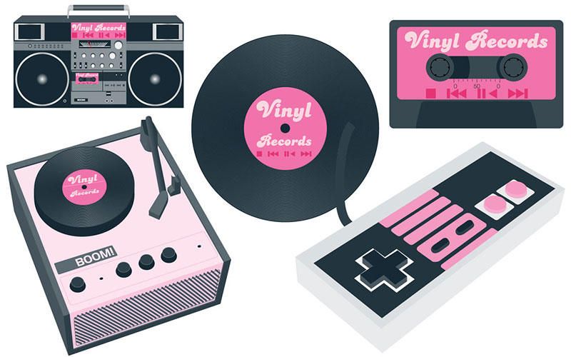 Vintage Devices Vector Vintage Devices Vector