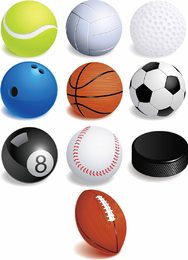 Gráficos vectoriales gratuitos sobre balones deportivos