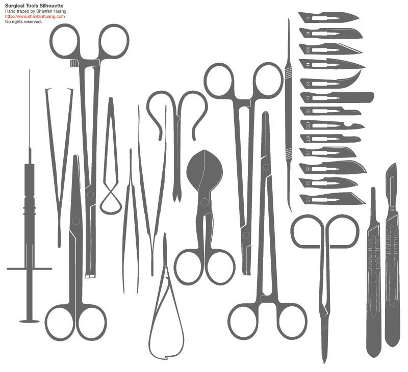 Surgery tools vector Vector download