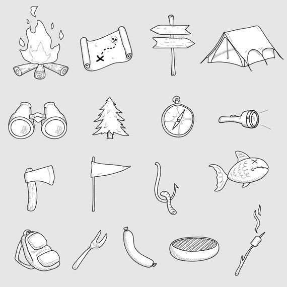Free Vector Camping Set Free Vector Camping Set