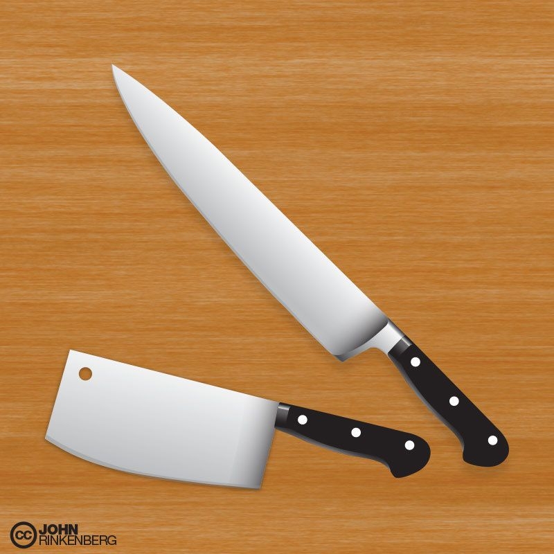 Vector de cuchillo de carnicero