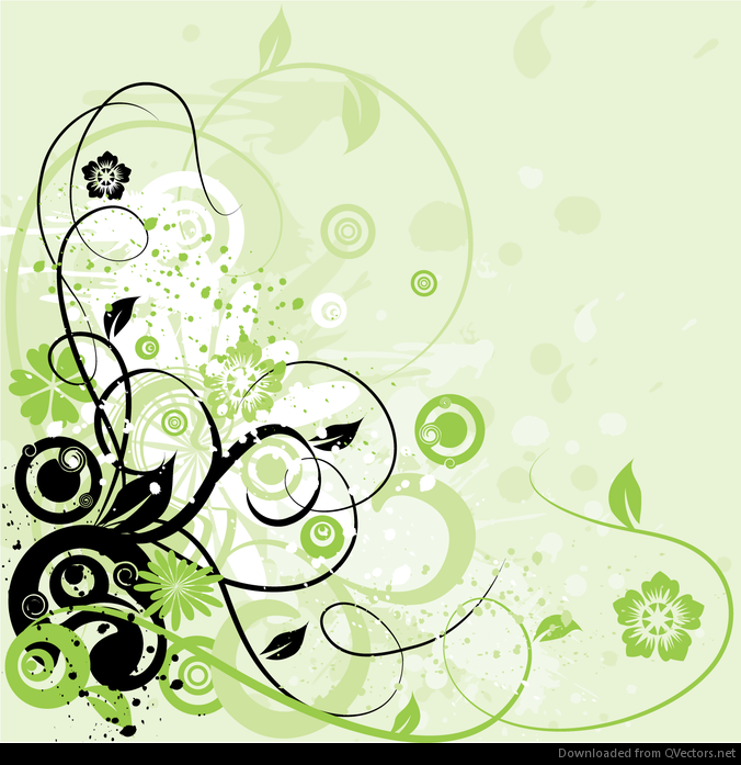 Gráfico de vetor abstrato floral redemoinho