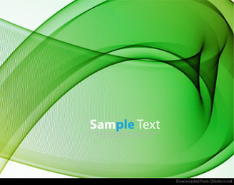 Ilustración de vector de fondo abstracto ondas verdes