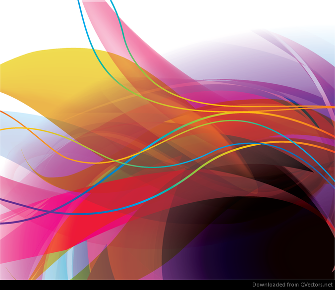 Vetor abstrato de linhas de onda coloridas