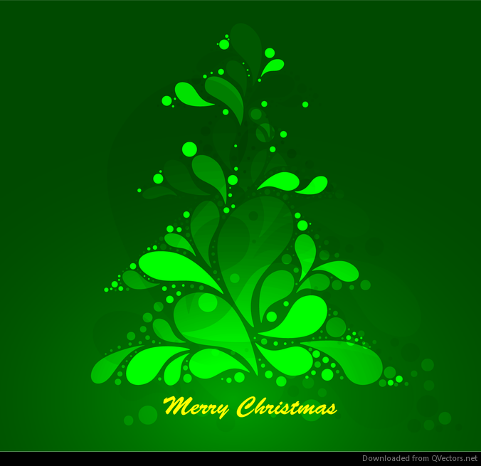 Gráfico vectorial abstracto árbol de Navidad verde