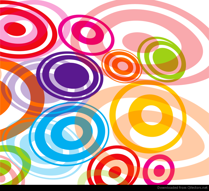 Gráfico de vetor abstrato de círculos coloridos