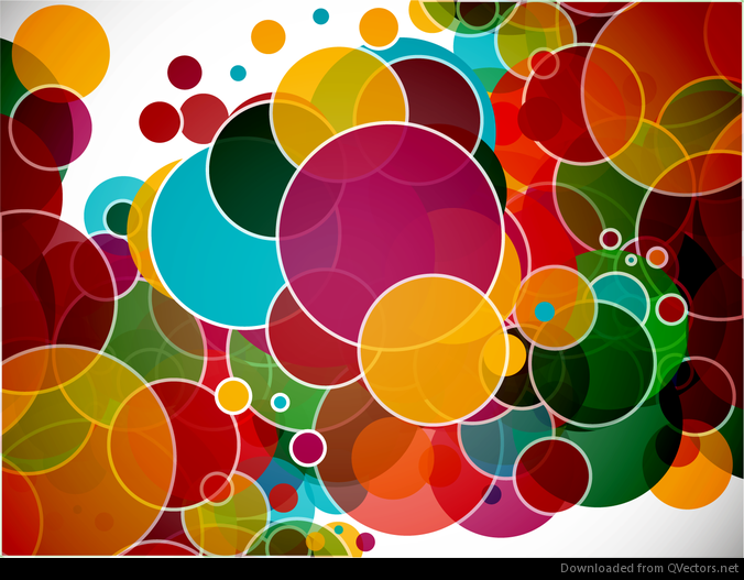 Círculos de colores de fondo abstracto del vector