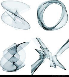 4 gráficos vectoriales de diseño de humo abstracto