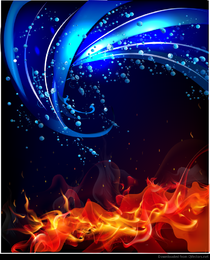 Fondo de fuego y agua
