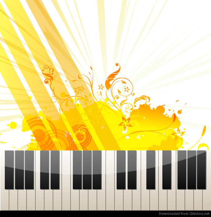 Klaviertastatur mit abstraktem Hintergrund