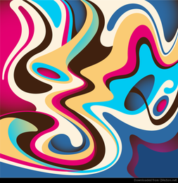 Gráfico de vetor abstrato colorido de fluxo