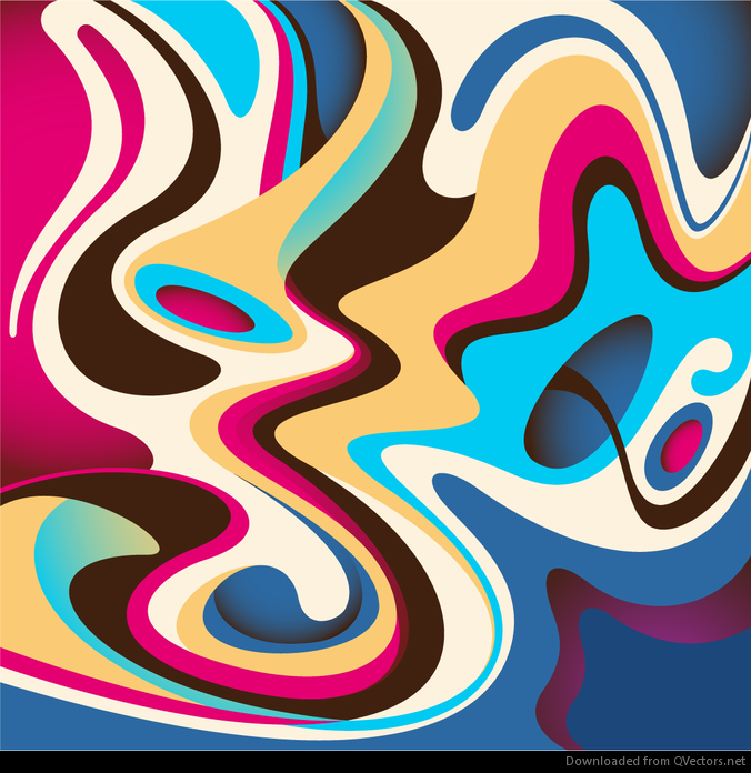 Gráfico vectorial de fondo de flujo colorido abstracto