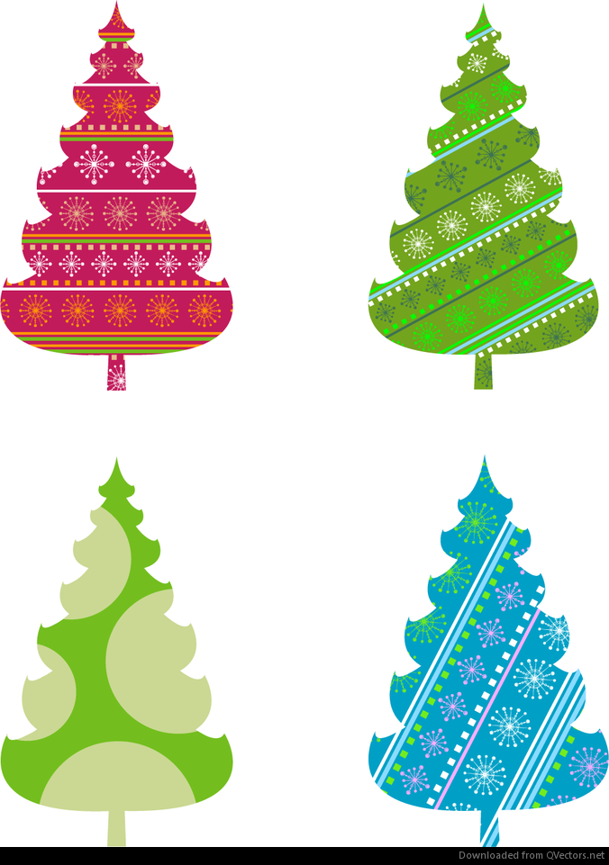 Abstrakte Weihnachtsbaum-Vektorgrafiken