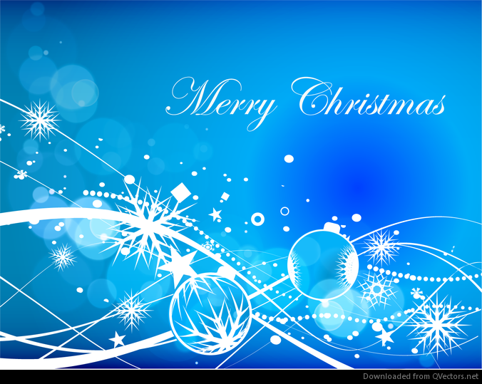 Abstract Blue Christmas Background Vector - Vector download