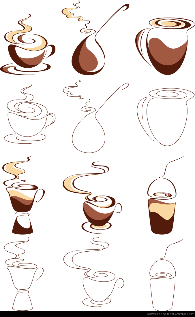 abstrakte Vektorgrafik 1 Kaffee