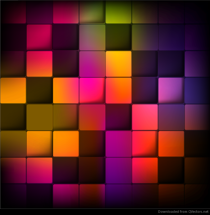 Fondo geométrico abstracto con cuadrados coloridos