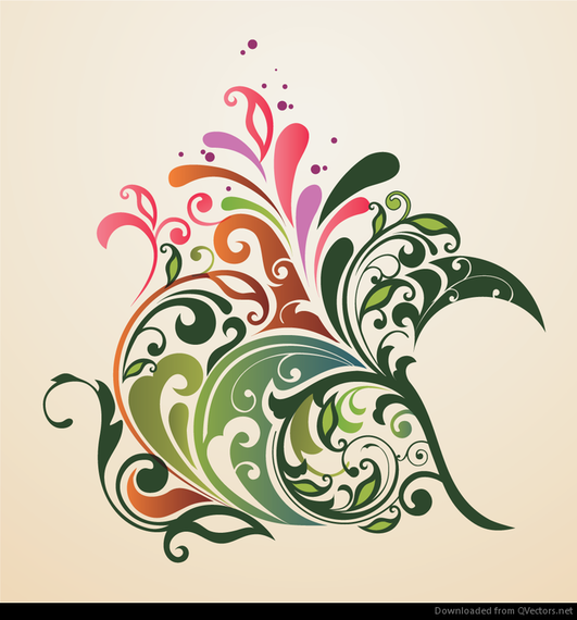 Download Abstract Design Floral Ornament Background Vector Graphic ...