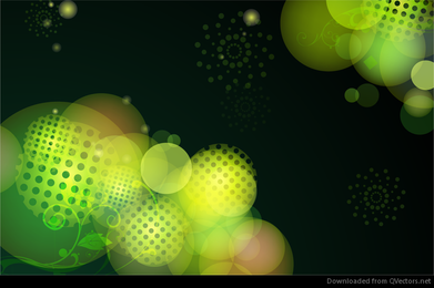 Fundo de vetor abstrato design de bokeh verde