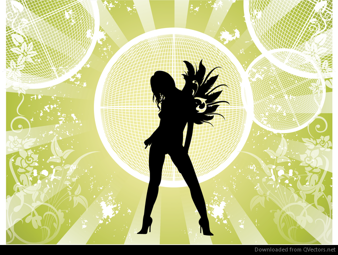 Free Vector Fashion Girl with Abstract Background Vector download