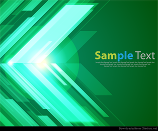 Fondo abstracto verde con gráfico vectorial brillante