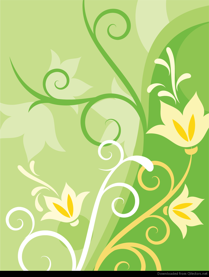 Grüne Blumen abstrakte Hintergrund-Design-Vektorgrafik