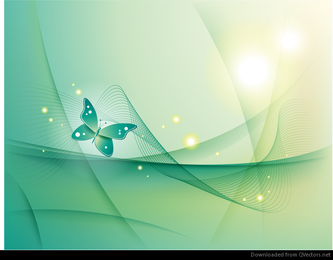 Fondo abstracto con mariposa Vector