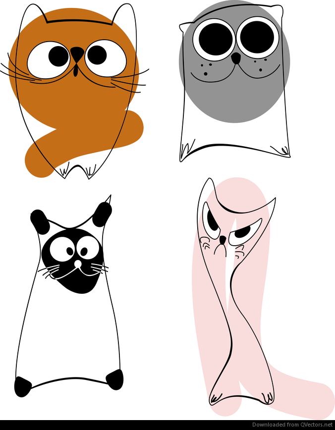 Abstract cat vector Vector download