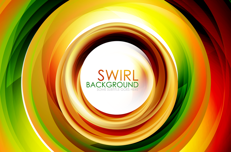 Colorful Swirl Circles Background - Vector Download