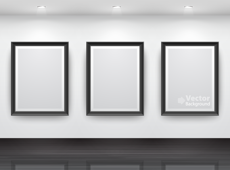 Download 3 frames gallery mockup - Vector download