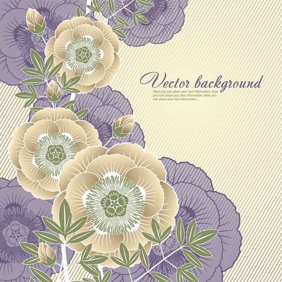 Delicate floral background Vector download
