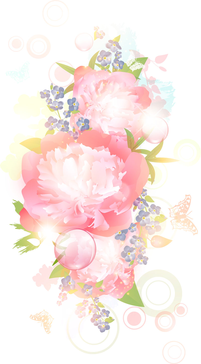 Download Illustrated pastel flowers - Vector download