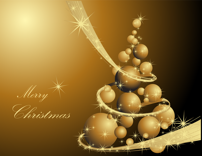 Golden Christmas Background - Vector download