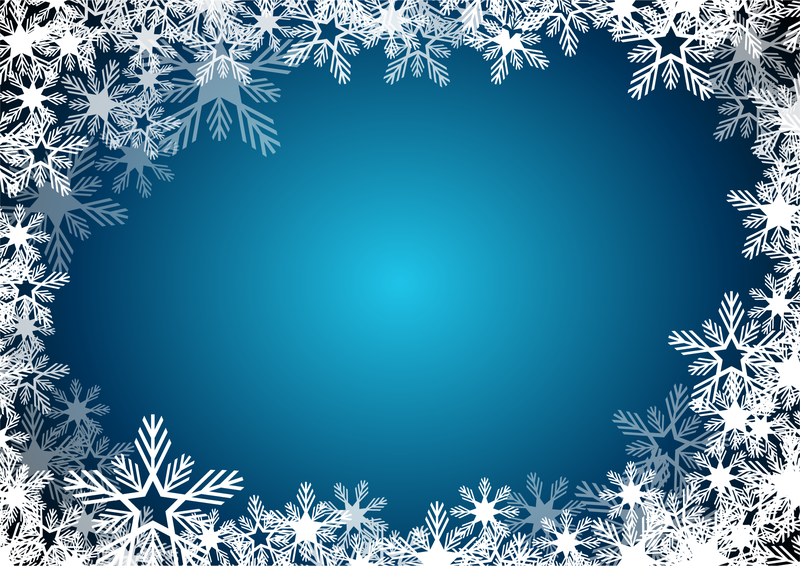 Snowflakes blue backdrop frame design - Vector download