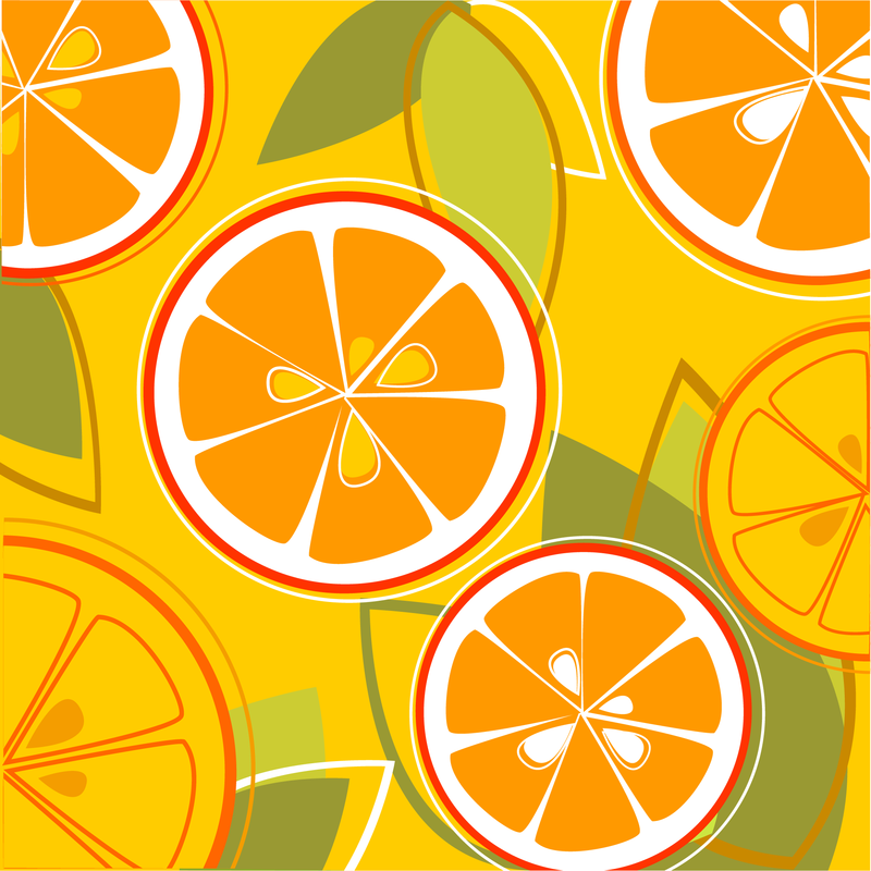 Orangen kombinieren Vektor