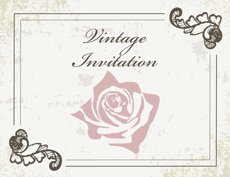 Convite vintage antigo