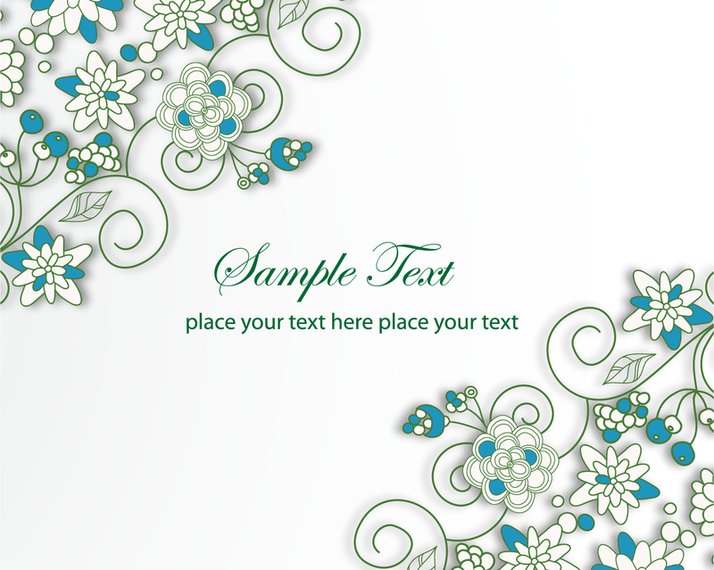 Blue Floral Background - Vector download