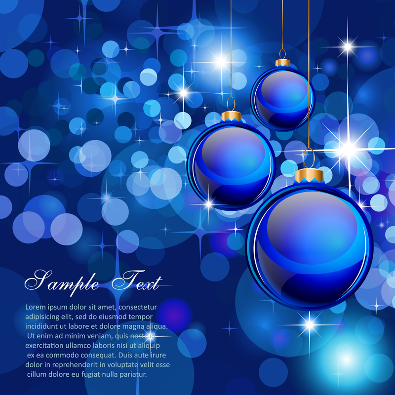 Blauer Weihnachtsbokehhintergrund