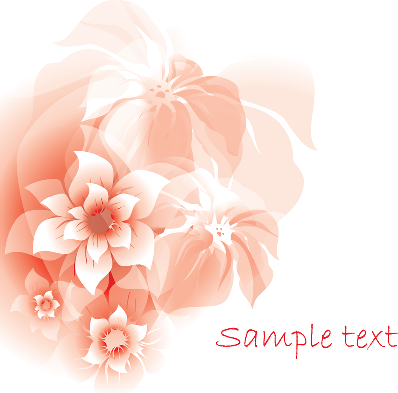 Zarte rosa Blumenillustration