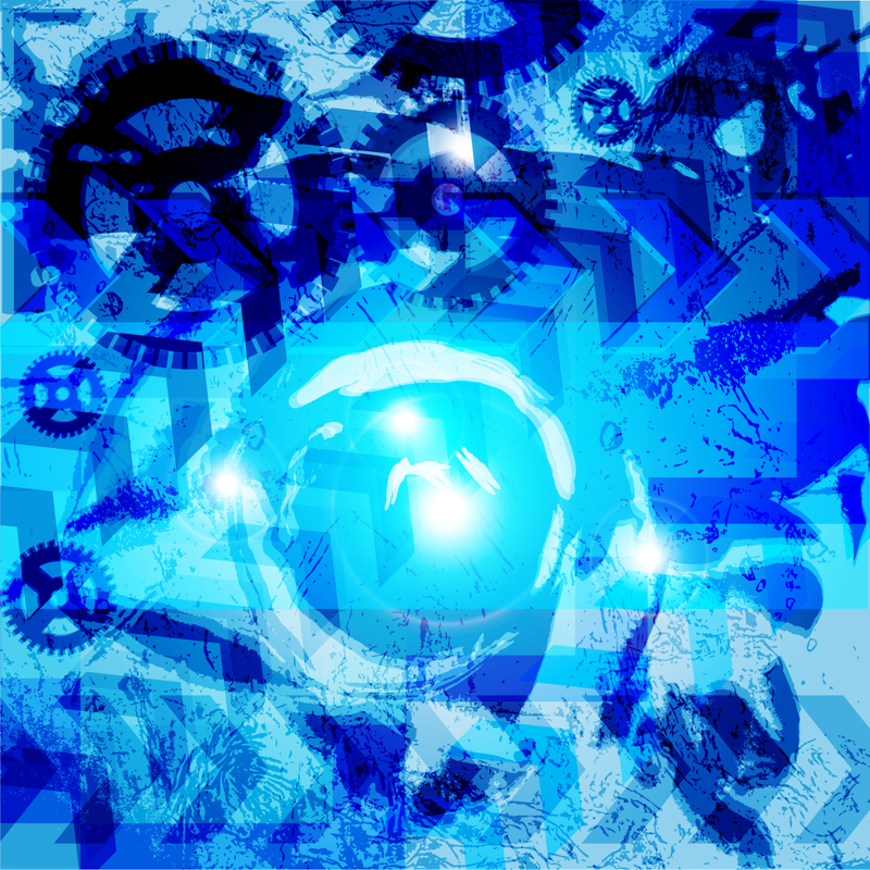 Abstrakter Hintergrund des blauen Schmutzes