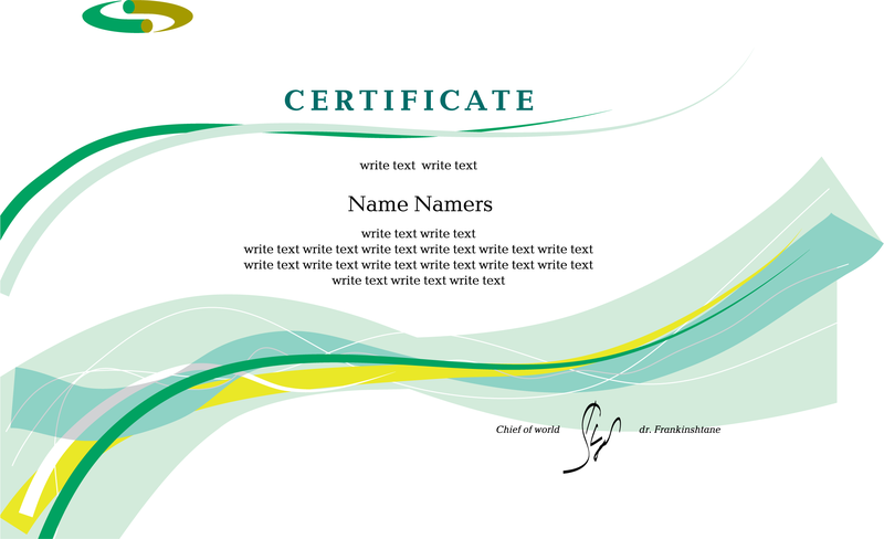 Certificate with waves Vector download